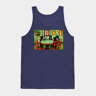 Four Dogs Playing Poker In Tank Top